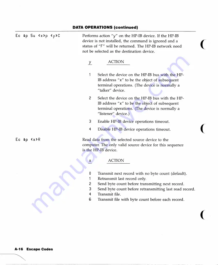 HP 2393A Reference Manual Download Page 452