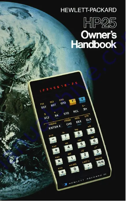 HP 25 Owner'S Handbook Manual Download Page 1