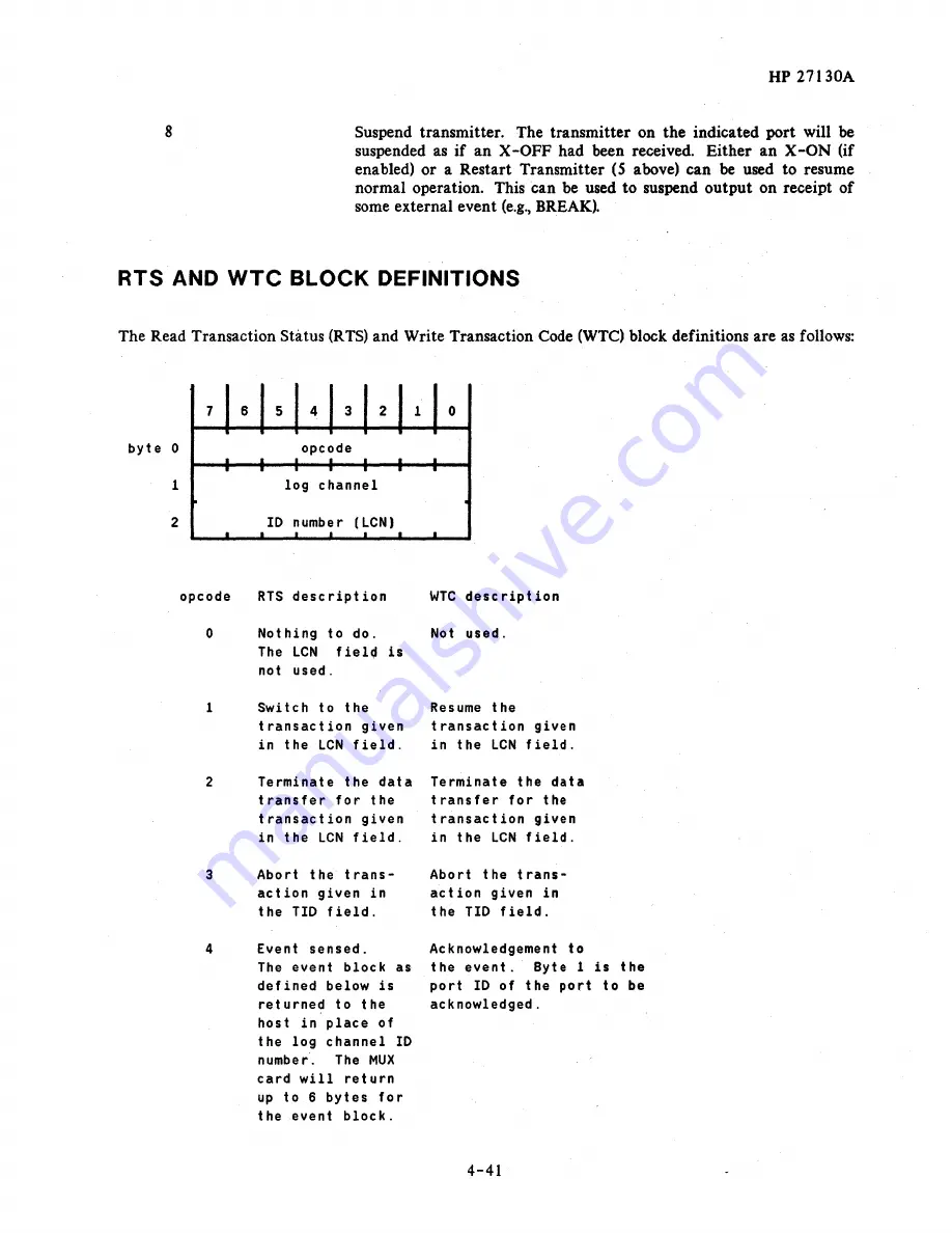 HP 27130A Technical Reference Manual Download Page 100