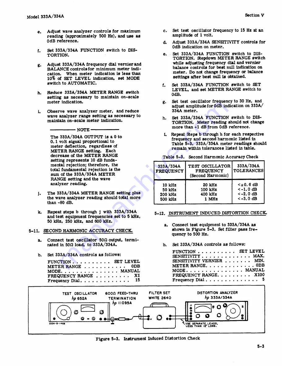 HP 333A Operating And Service Manual Download Page 27