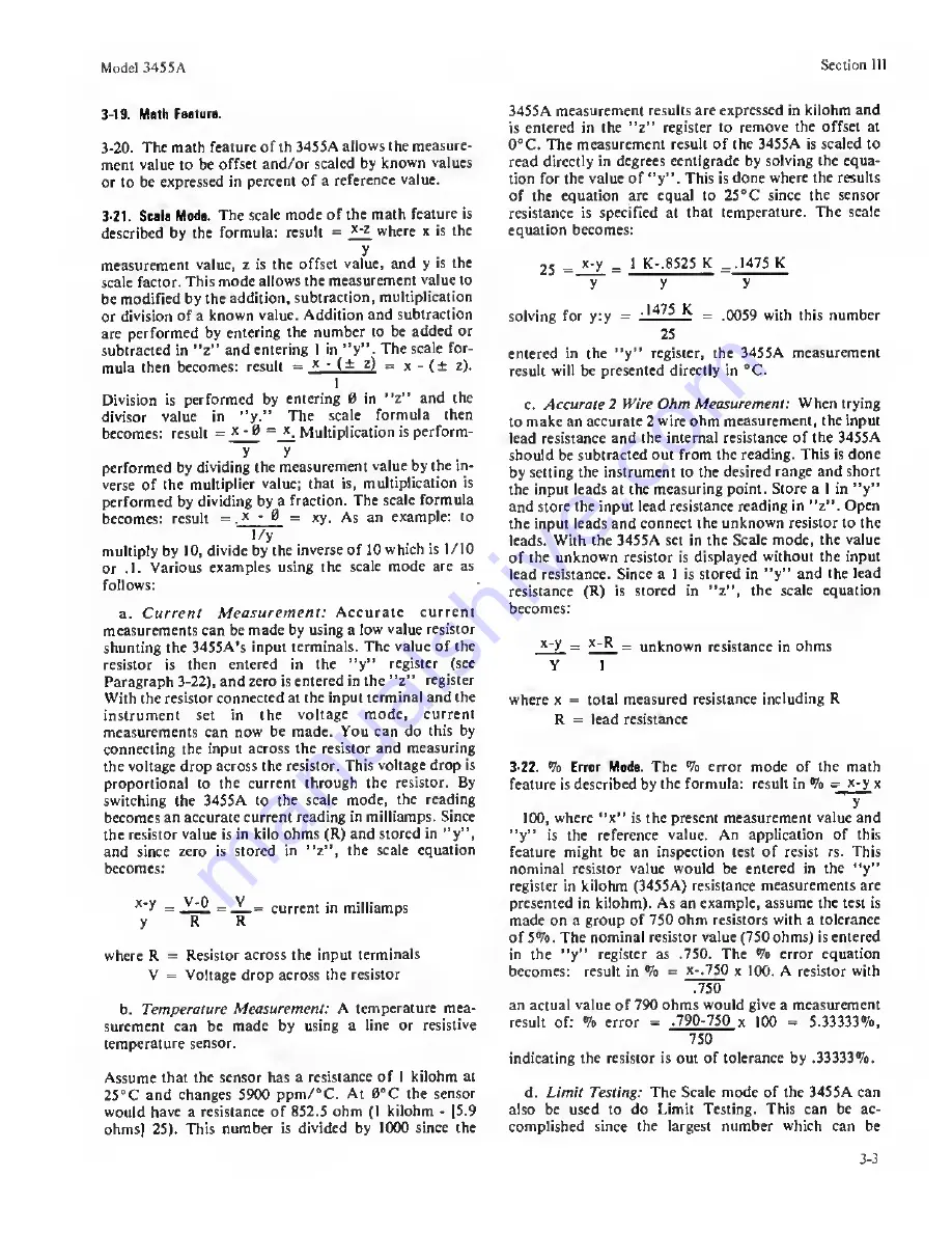 HP 3455A Operating And Service Manual Download Page 25