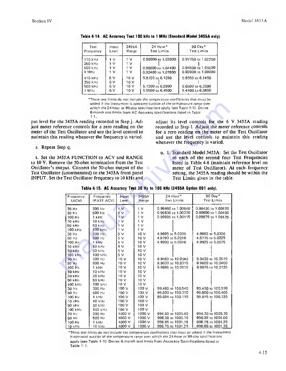 HP 3455A Operating And Service Manual Download Page 52