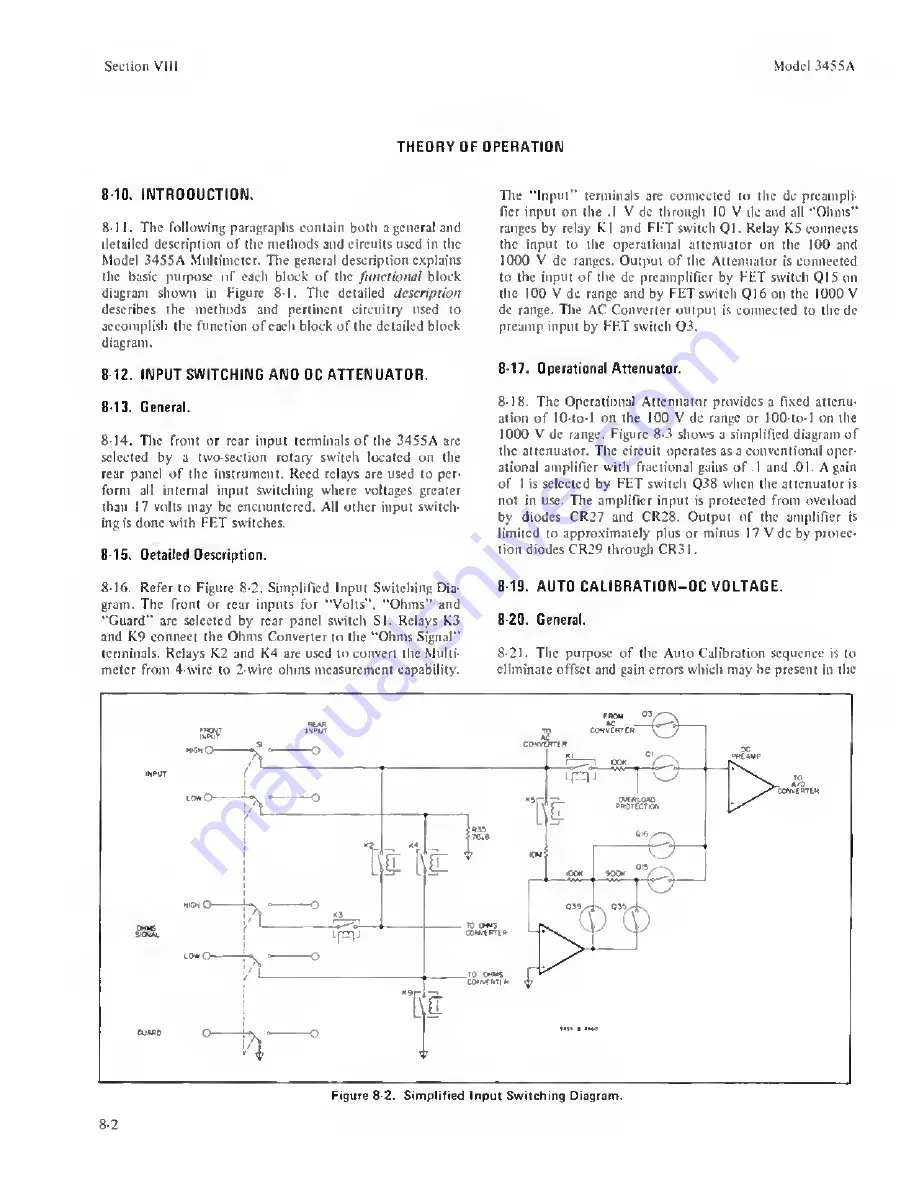 HP 3455A Operating And Service Manual Download Page 93