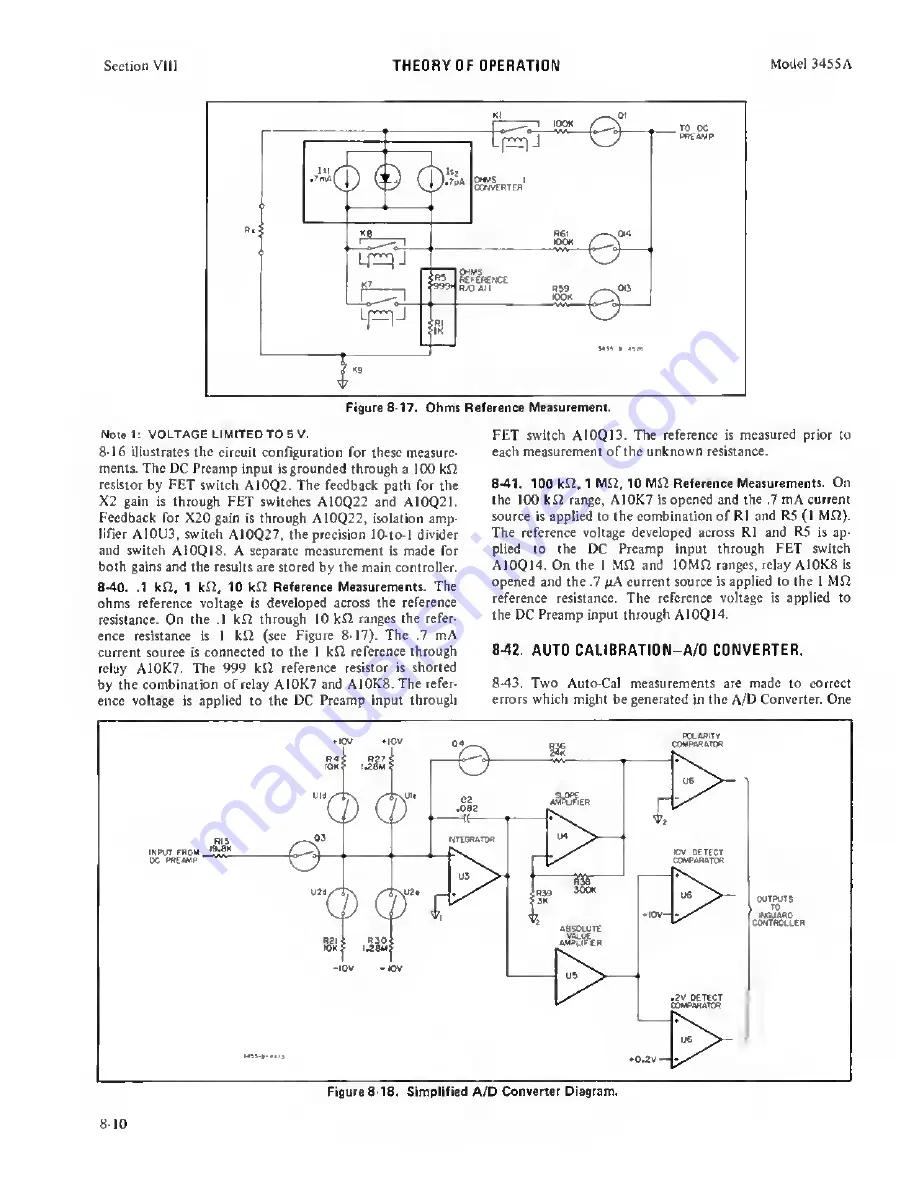 HP 3455A Operating And Service Manual Download Page 101