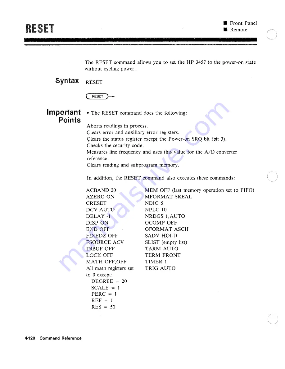 HP 3457A Operating Instructions Manual Download Page 262