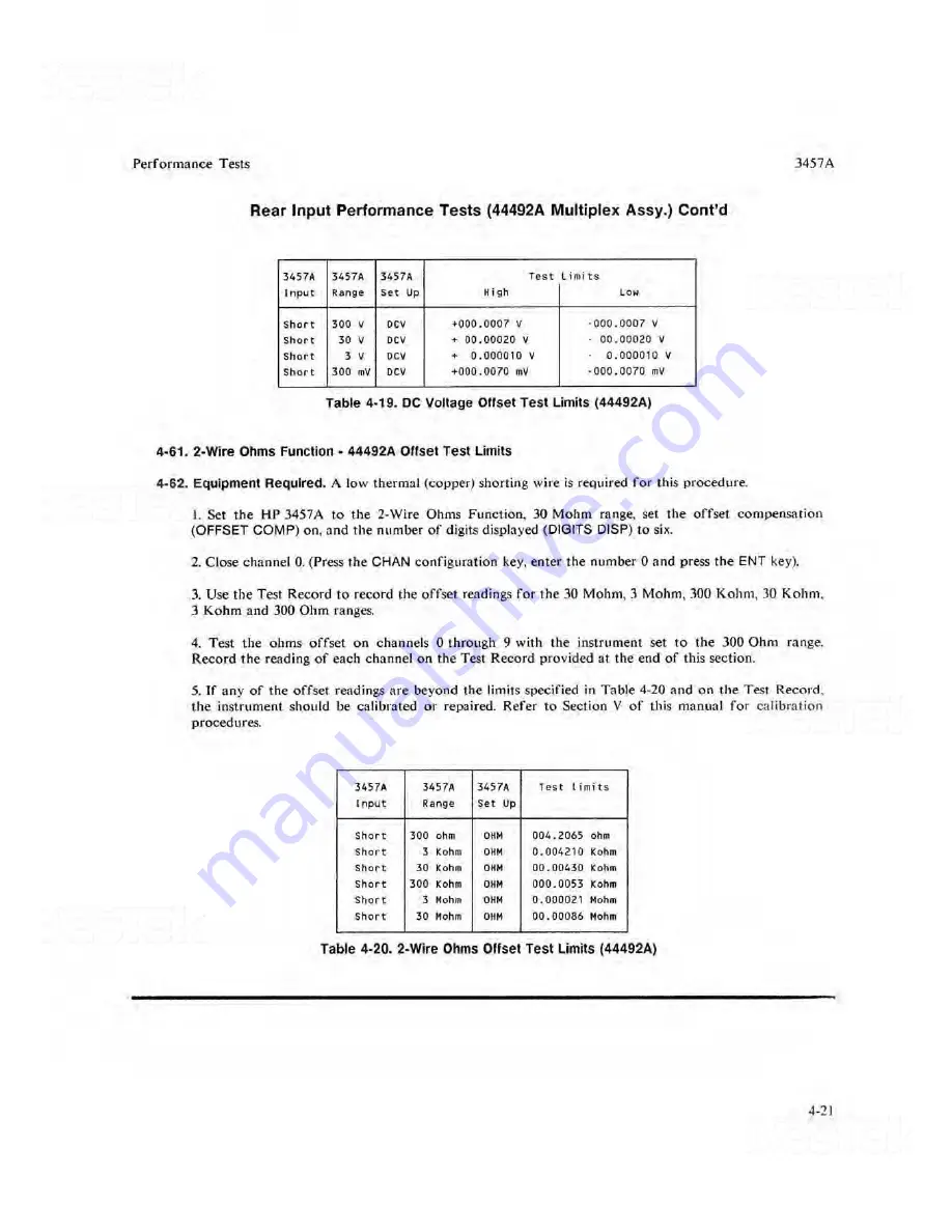 HP 3457A Service Manual Download Page 76