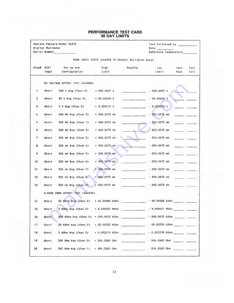 HP 3457A Service Manual Download Page 104