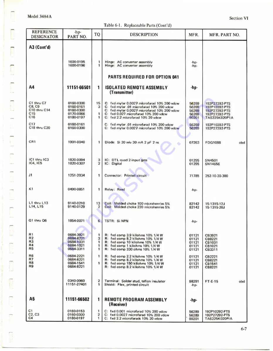 HP 3484A Скачать руководство пользователя страница 67