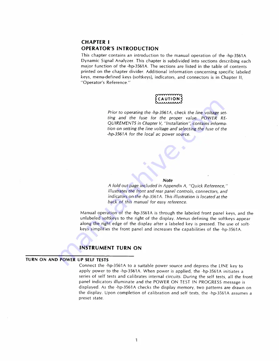 HP 3561a Operating Manual Download Page 16