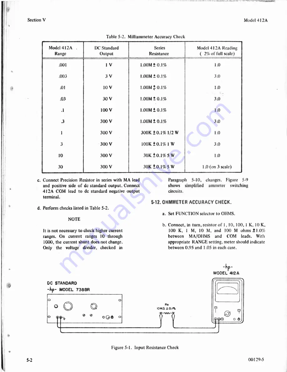 HP 412A Operating And Service Manual Download Page 14