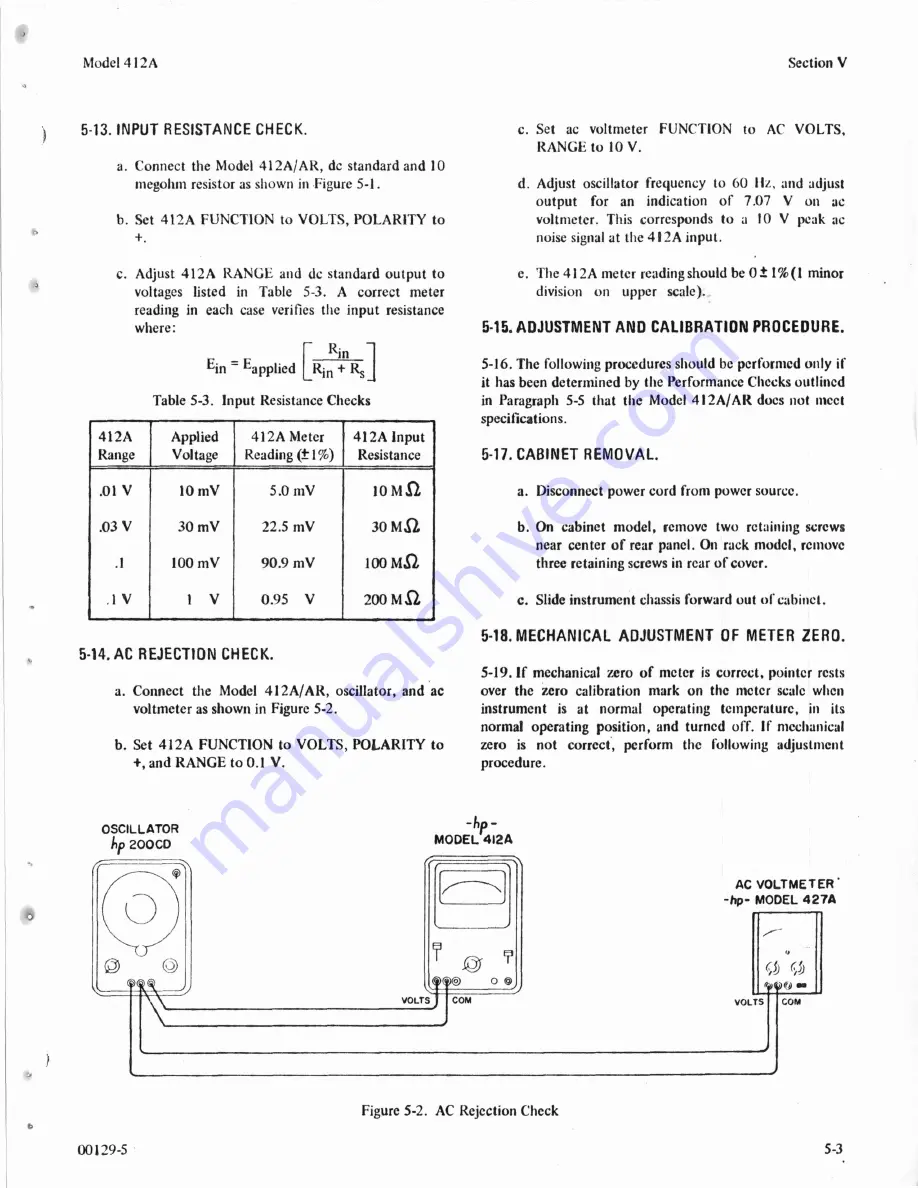 HP 412A Operating And Service Manual Download Page 15