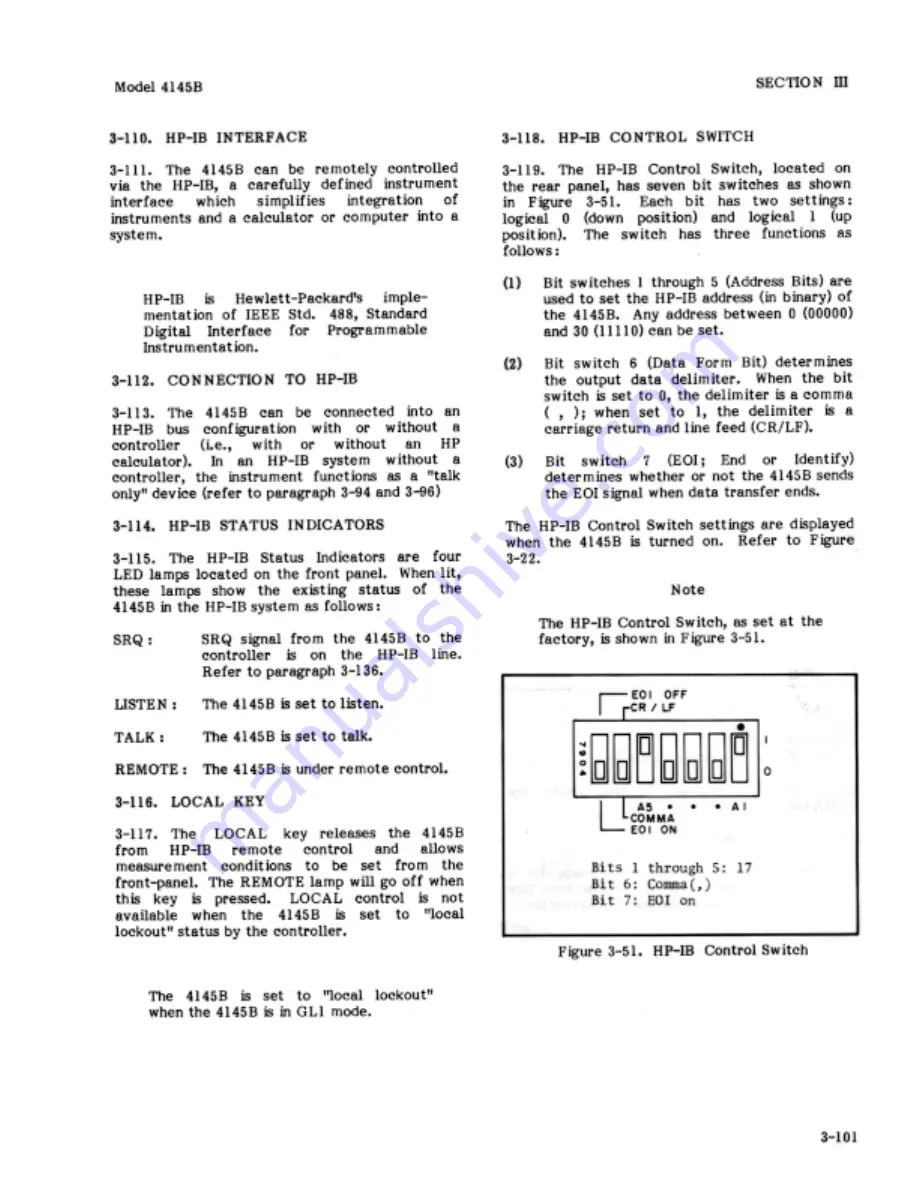 HP 4145B Operation Manual Download Page 134