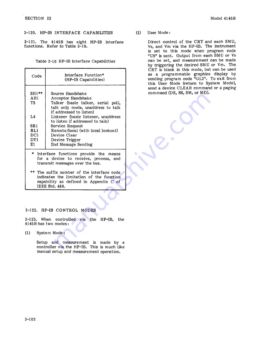 HP 4145B Operation Manual Download Page 135