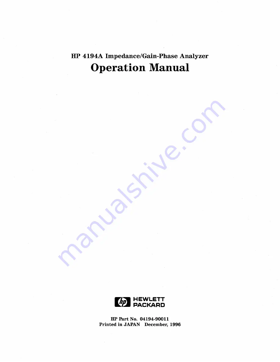 HP 4194A Manual Change Download Page 25