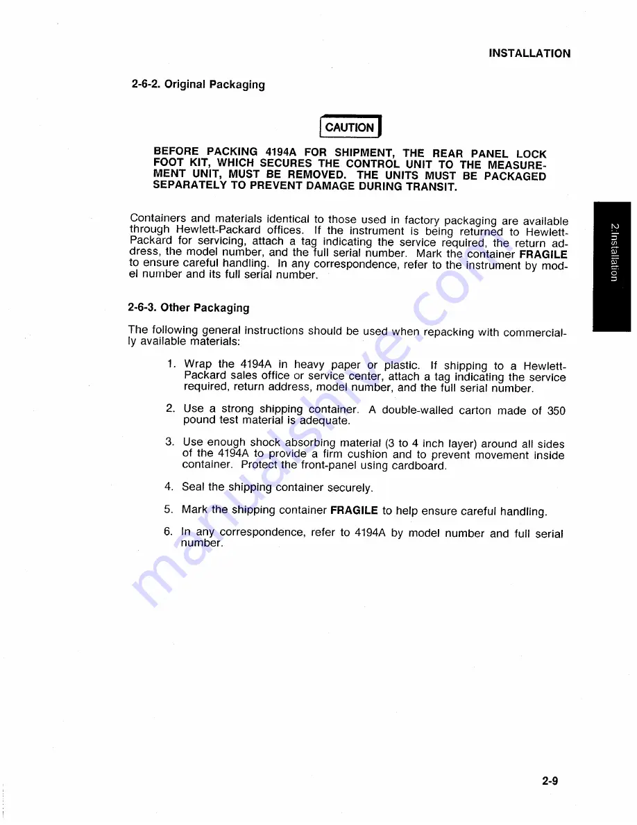 HP 4194A Manual Change Download Page 96