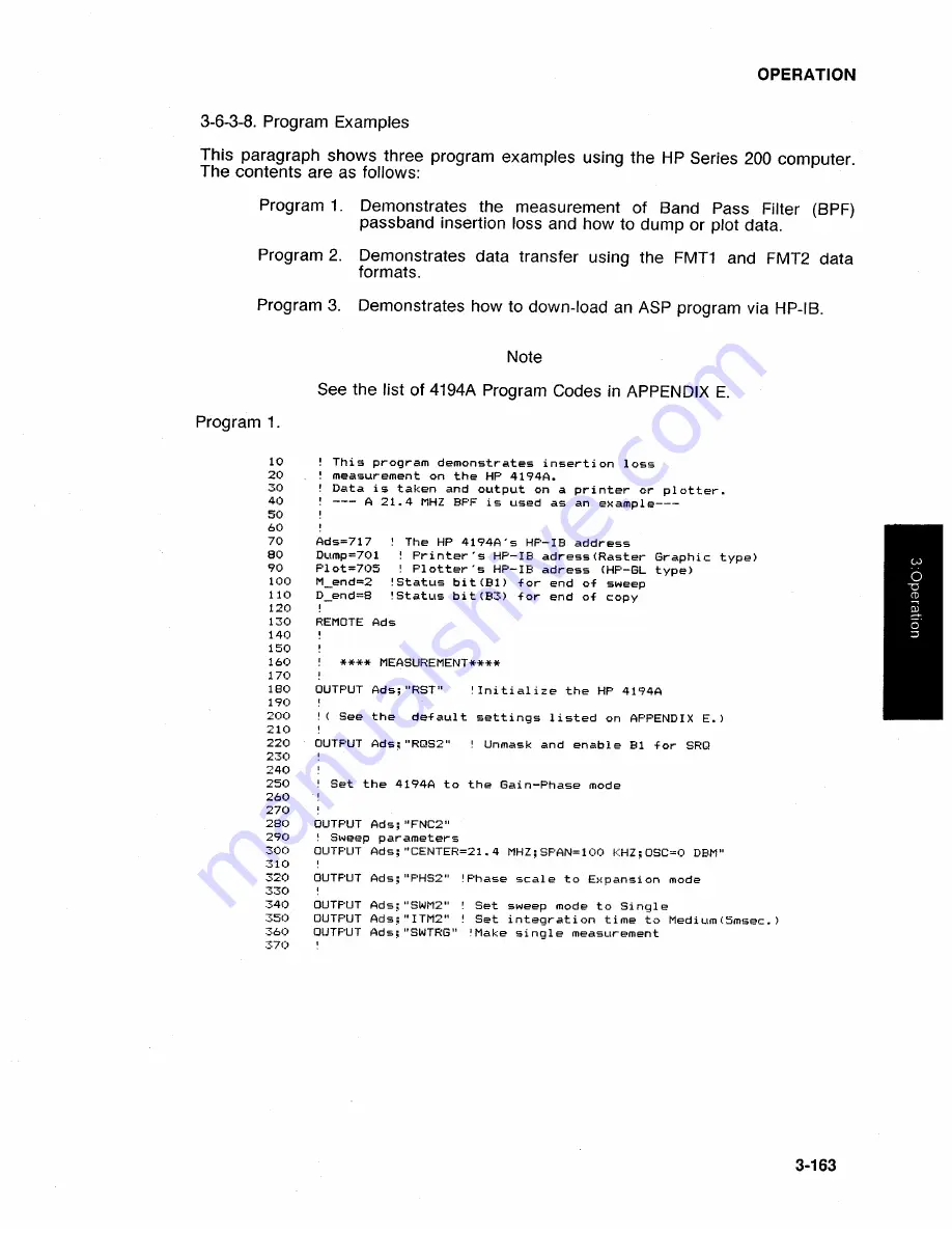 HP 4194A Manual Change Download Page 264