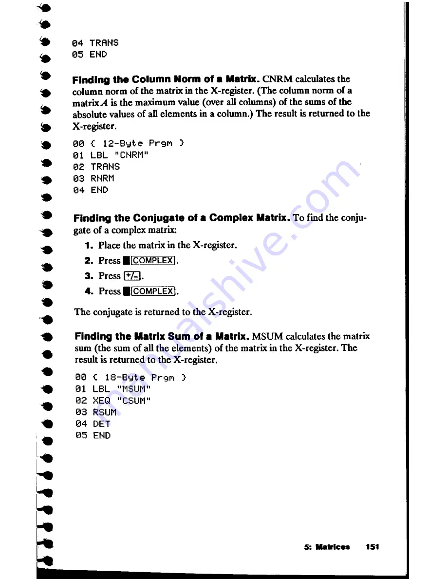 HP 42S Technical Manual Download Page 152