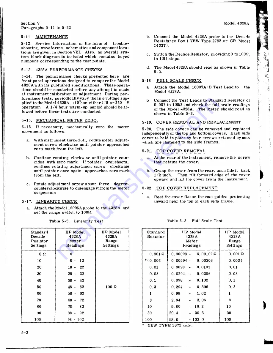 HP 4328A Operating And Service Manual Download Page 34