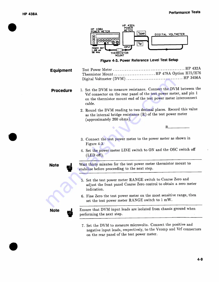 HP 438A Operating And Service Manual Download Page 127