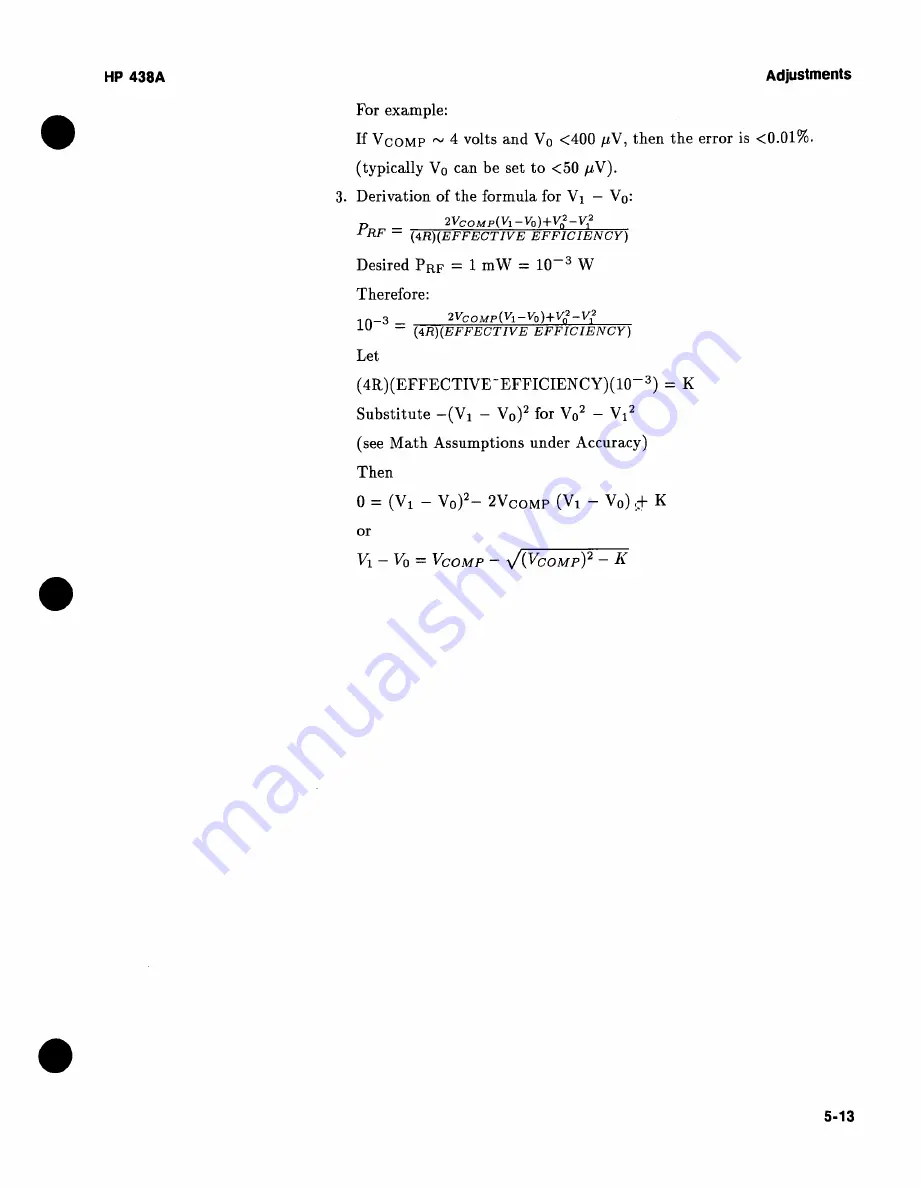 HP 438A Operating And Service Manual Download Page 143