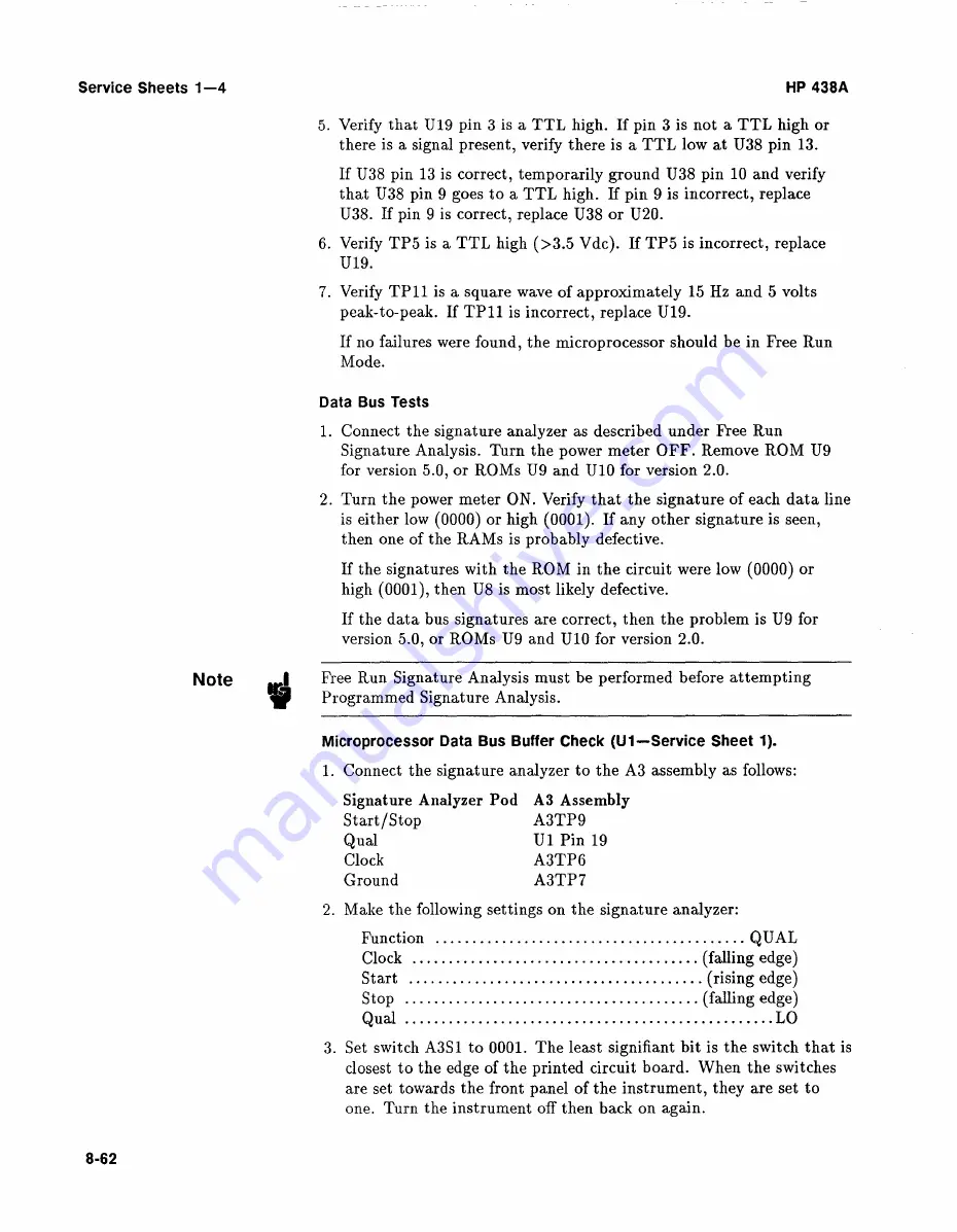 HP 438A Operating And Service Manual Download Page 235