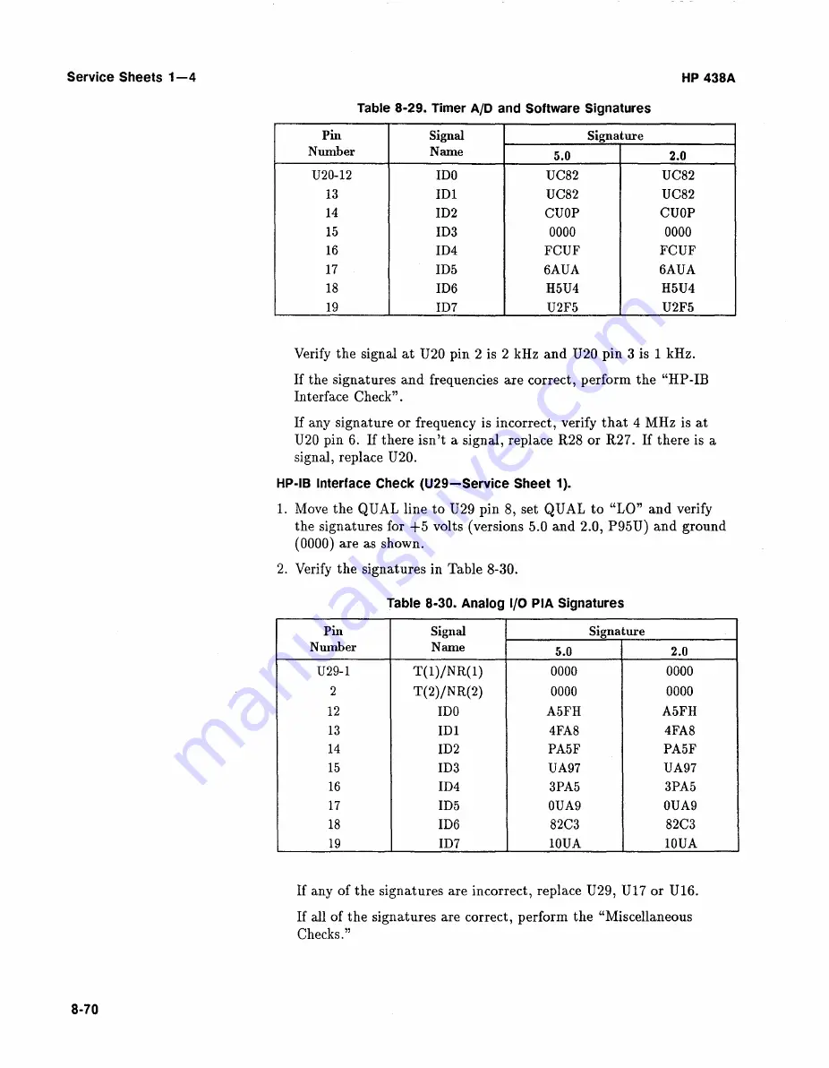 HP 438A Operating And Service Manual Download Page 243