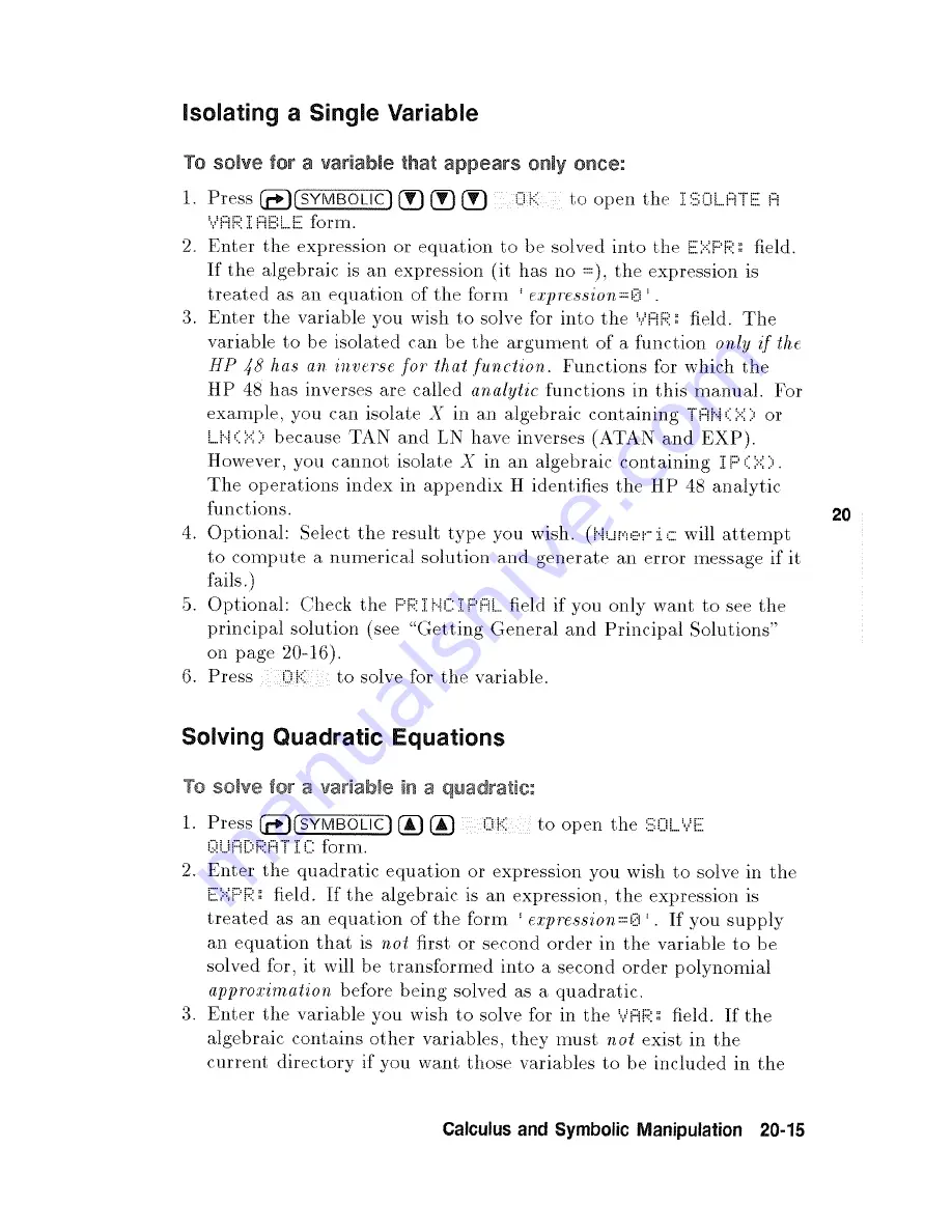 HP 48G  - 48G Graphing Calculator Скачать руководство пользователя страница 255