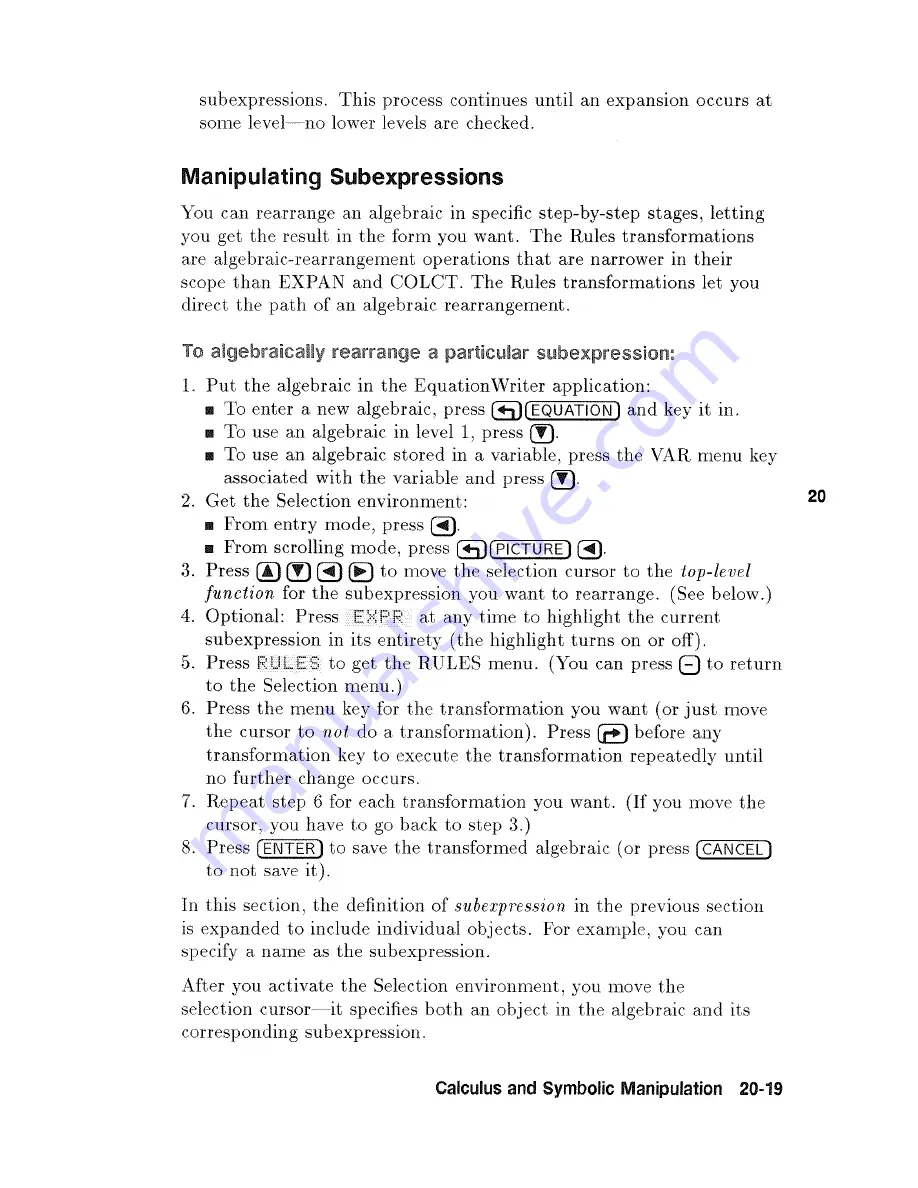 HP 48G  - 48G Graphing Calculator User Manual Download Page 259