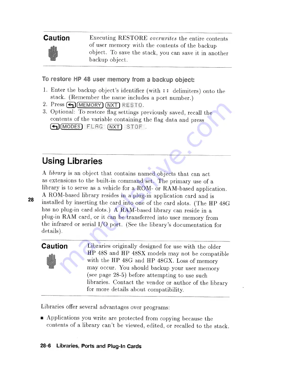 HP 48G  - 48G Graphing Calculator User Manual Download Page 394