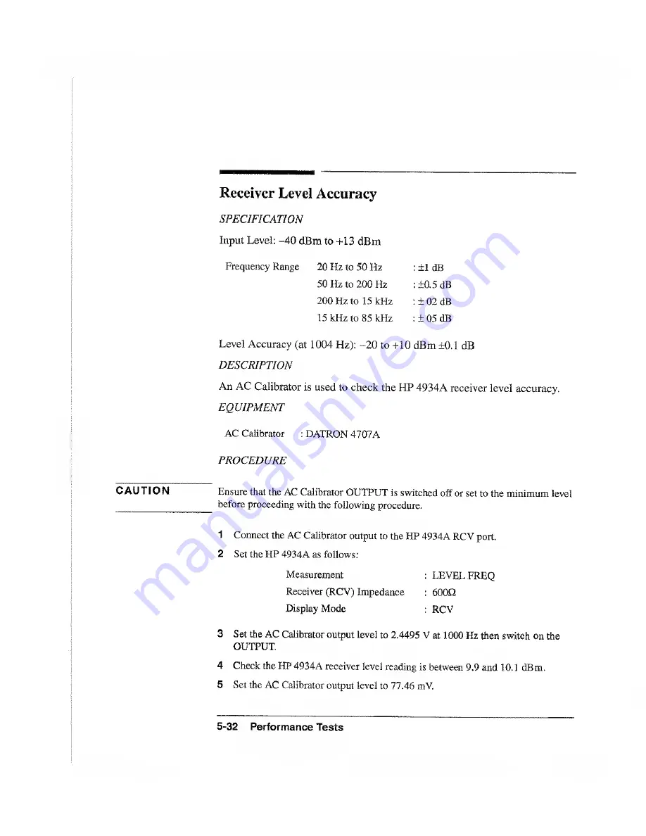 HP 4934A Operating And Calibration Manual Download Page 96