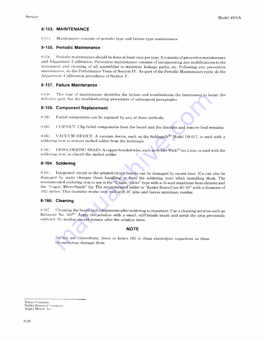 HP 4935A Operating And Service Manual Download Page 246