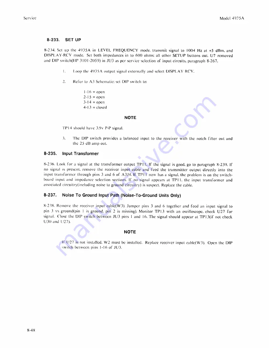 HP 4935A Operating And Service Manual Download Page 266