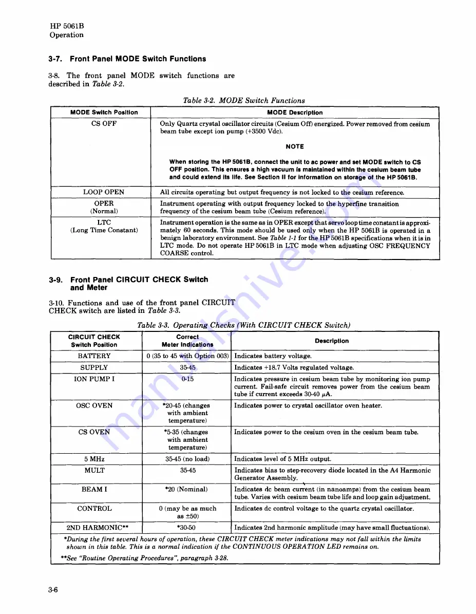 HP 5061B Operating And Service Manual Download Page 34