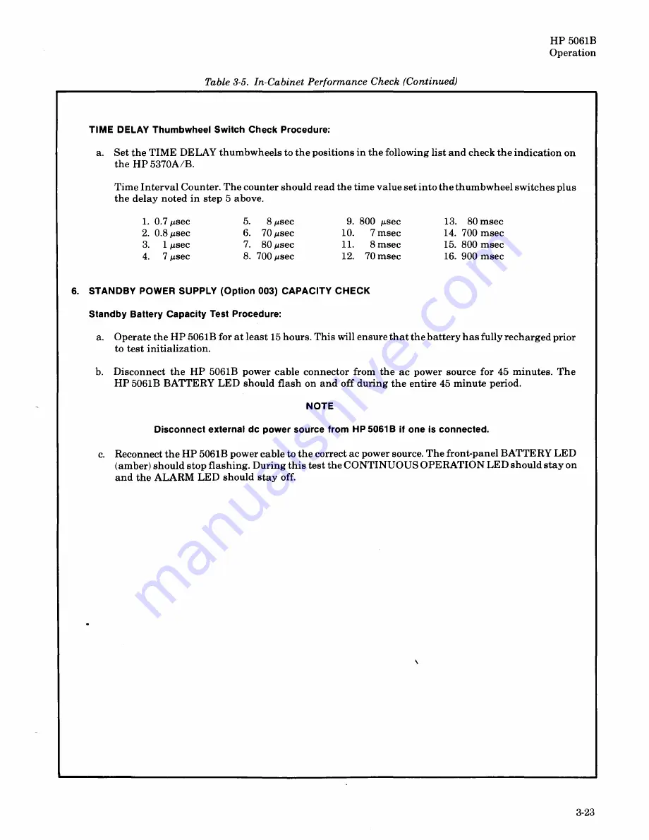 HP 5061B Operating And Service Manual Download Page 51