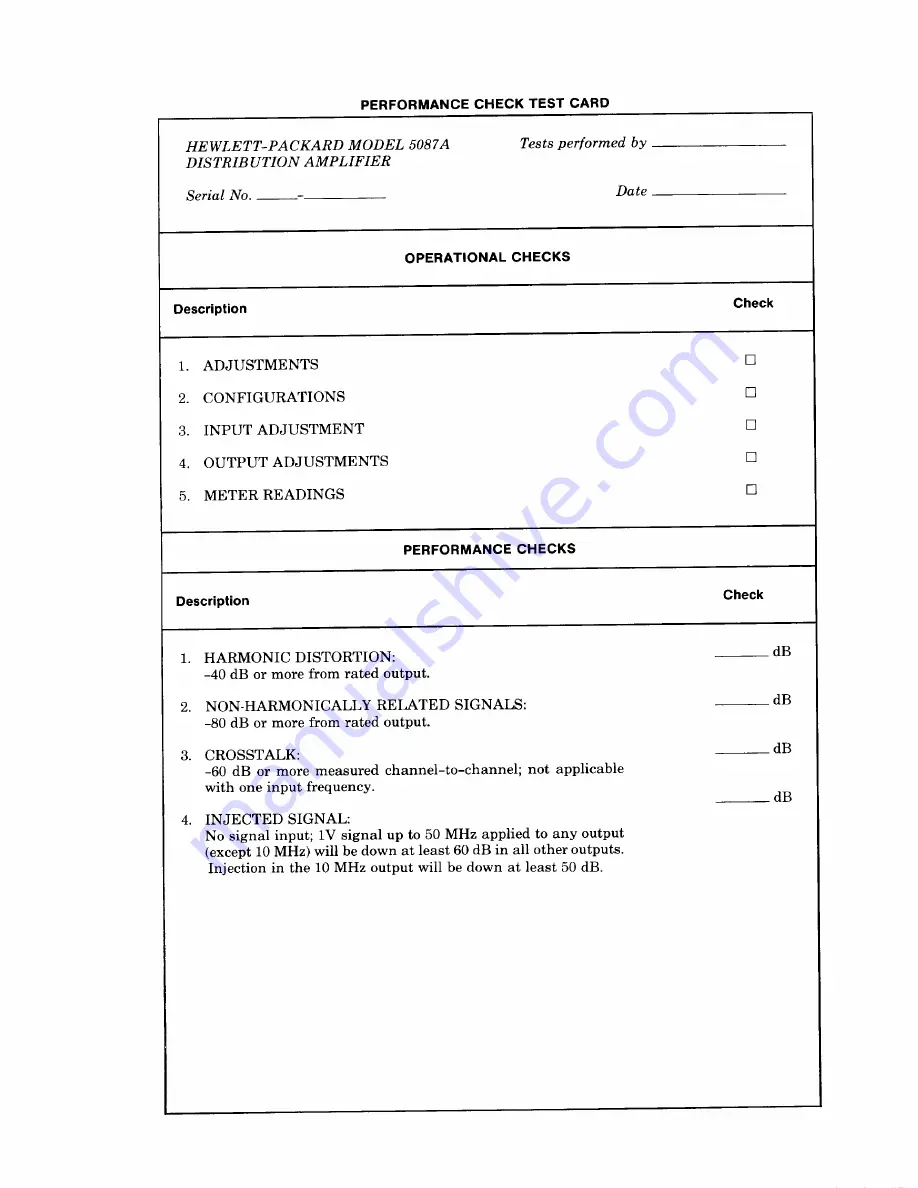 HP 5087A Operating And Service Manual Download Page 48