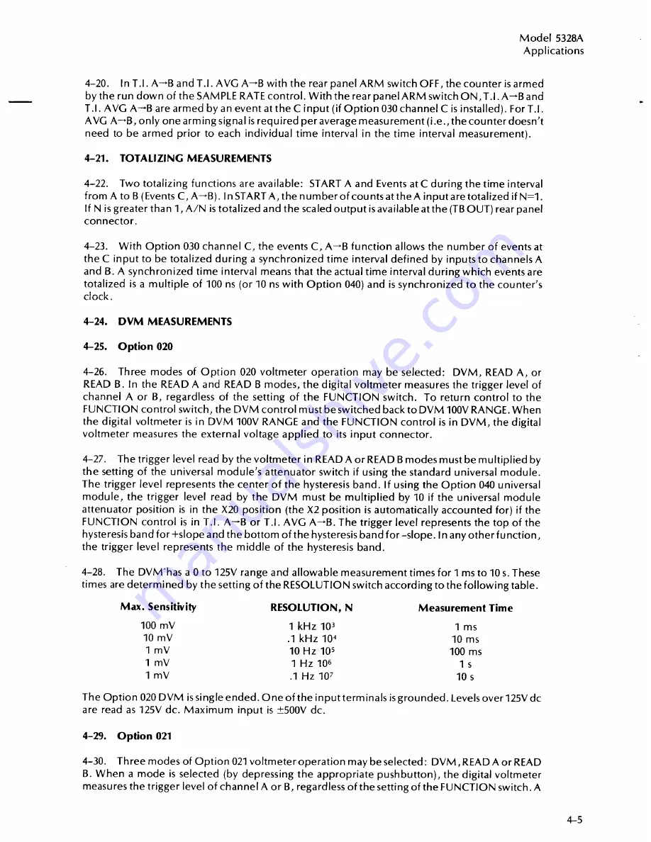 HP 5328A User Manual Download Page 52