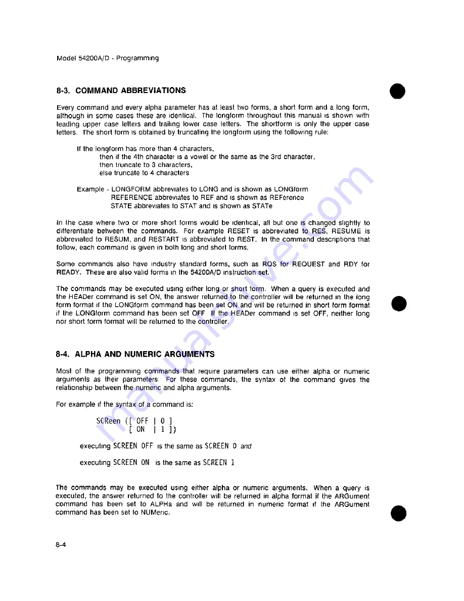 HP 54200A Operating Manual Download Page 116