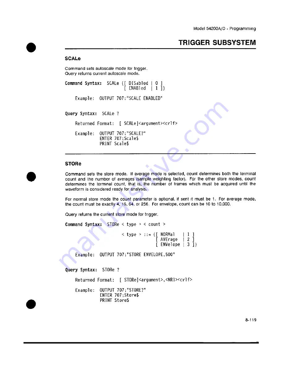 HP 54200A Operating Manual Download Page 236