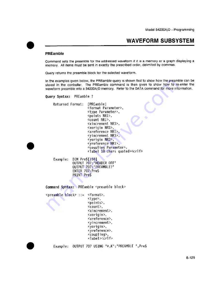 HP 54200A Operating Manual Download Page 247