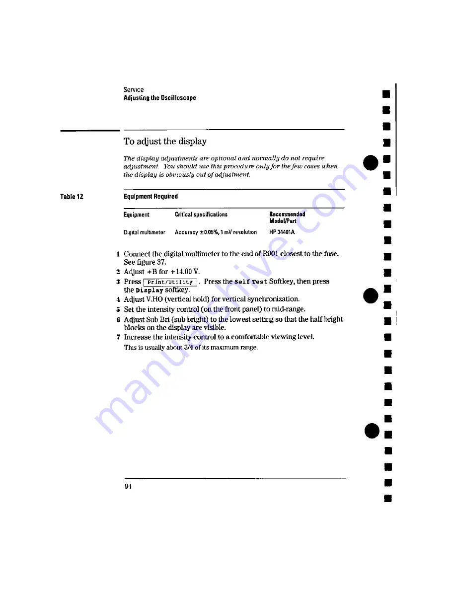 HP 54600 Series User'S And Service Manual Download Page 95