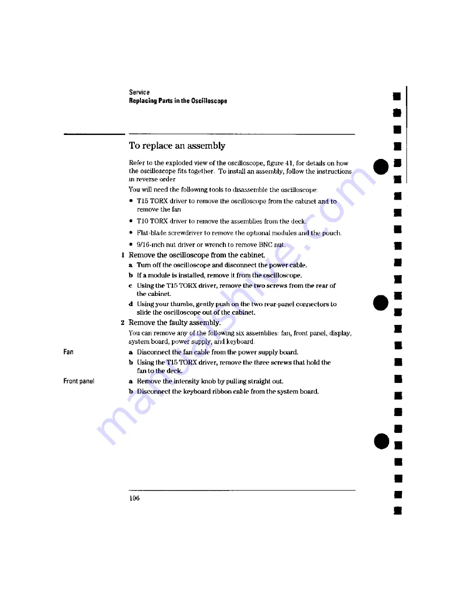 HP 54600 Series User'S And Service Manual Download Page 107