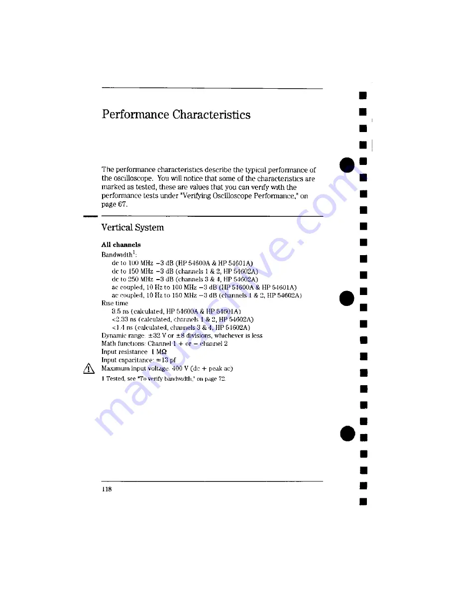 HP 54600 Series User'S And Service Manual Download Page 119