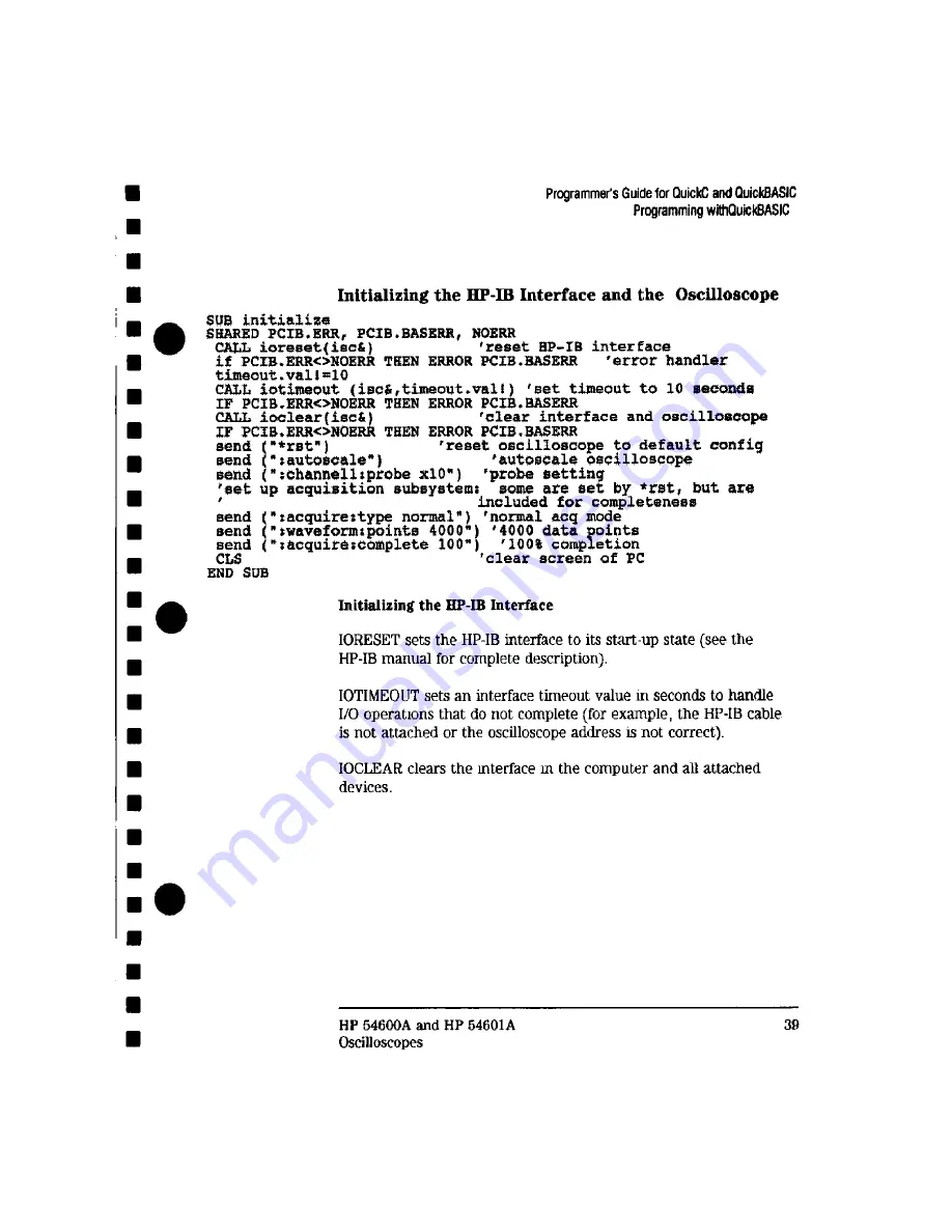 HP 54600 Series User'S And Service Manual Download Page 187