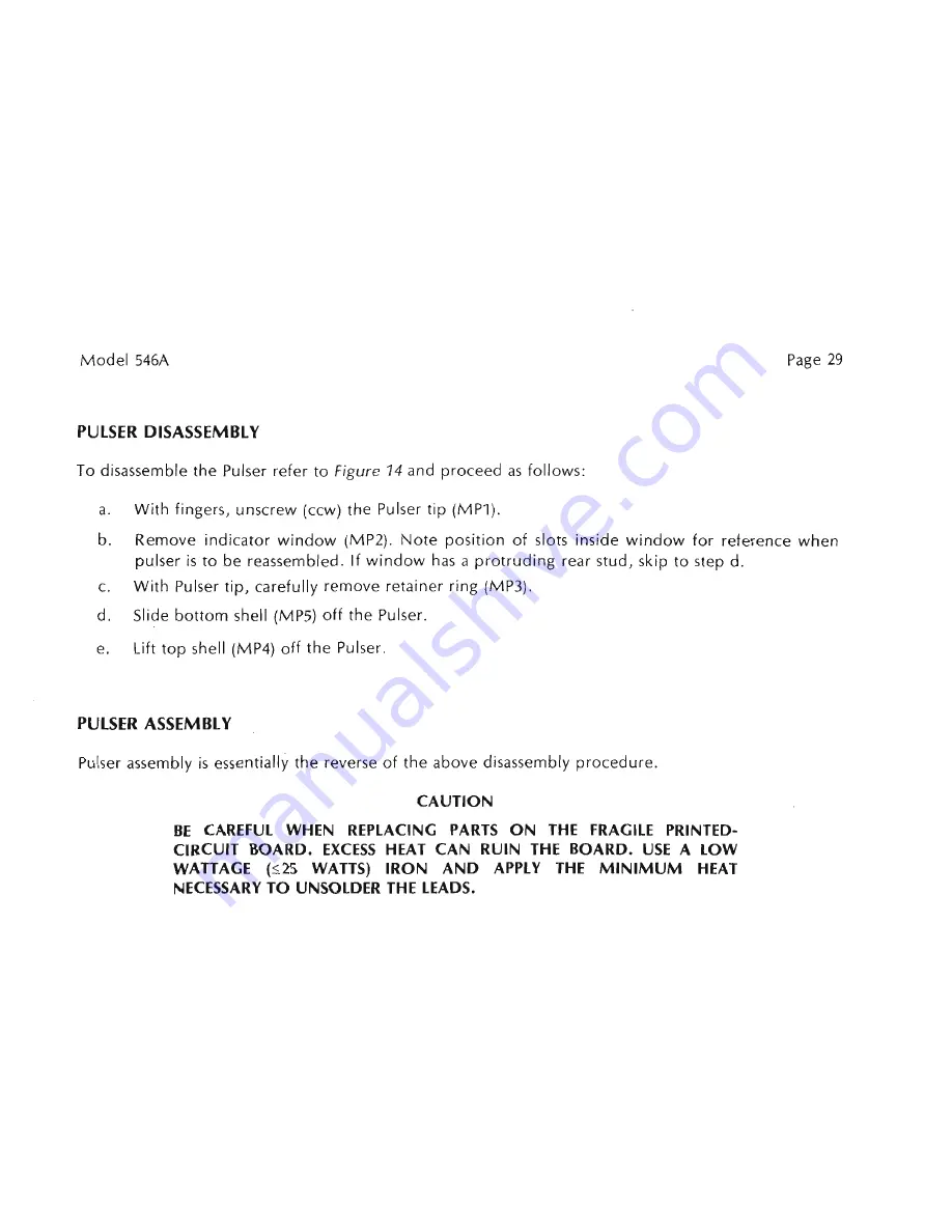 HP 546A Logic Pulser Operating And Service Manual Download Page 39