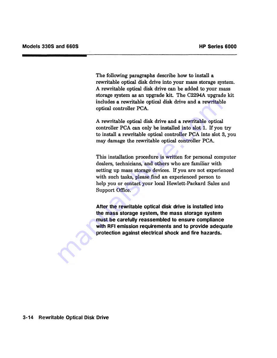 HP 6000 330s Owner'S Manual Download Page 98