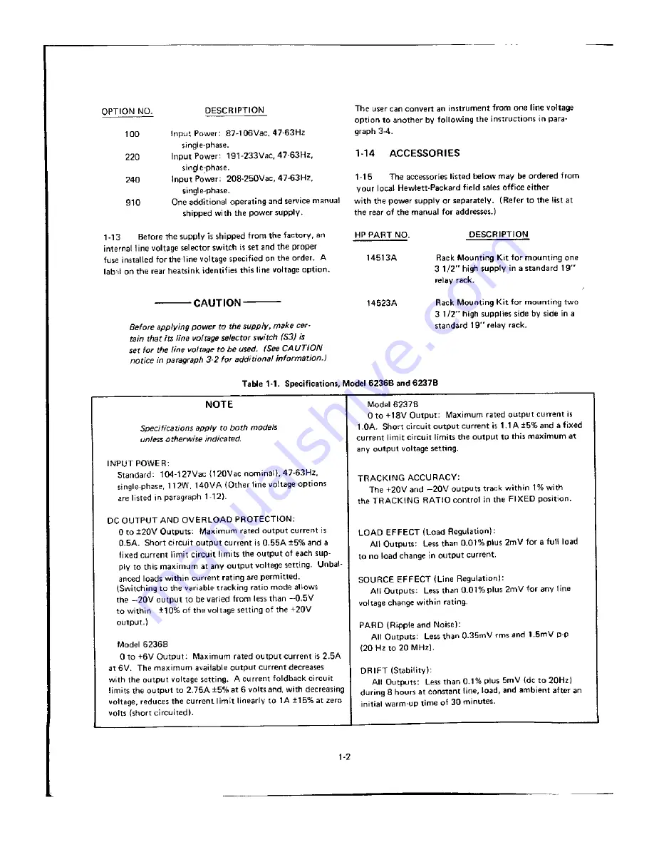 HP 6236B Operating And Service Manual Download Page 8