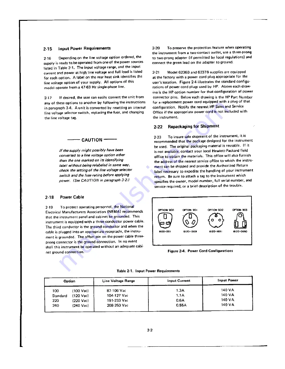 HP 6236B Operating And Service Manual Download Page 11