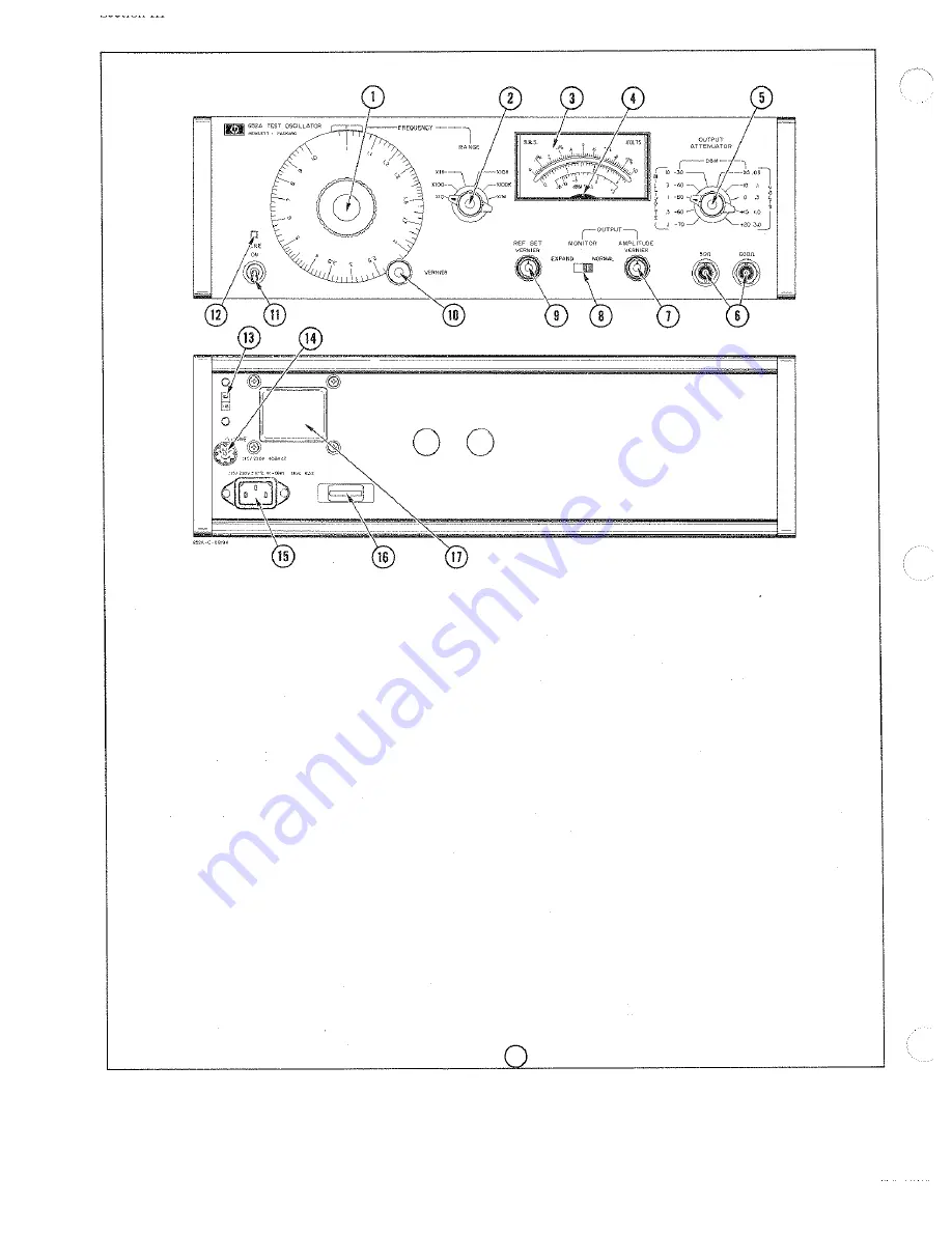 HP 652A Operating And Service Manual Download Page 13