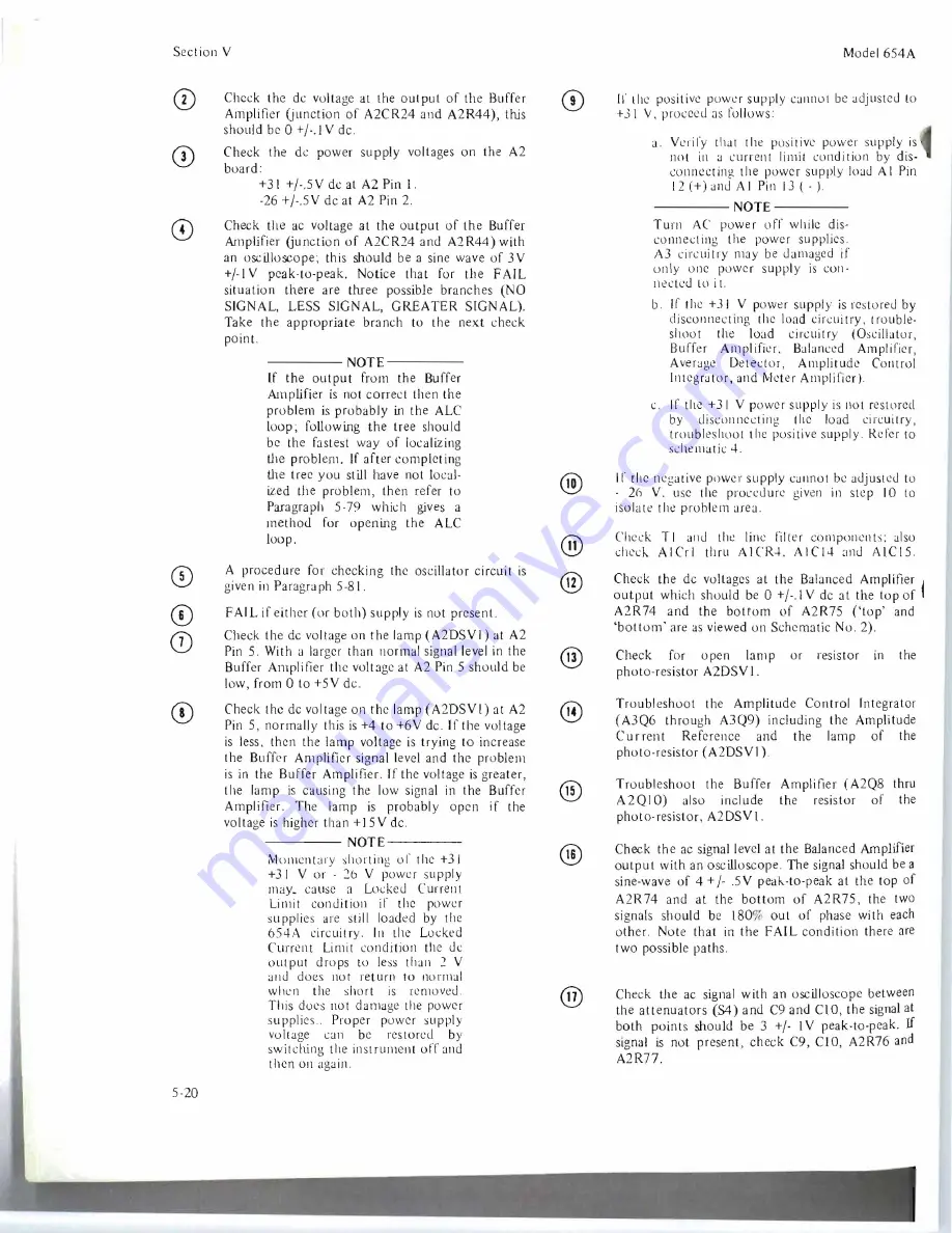 HP 654A Operating And Service Manual Download Page 38