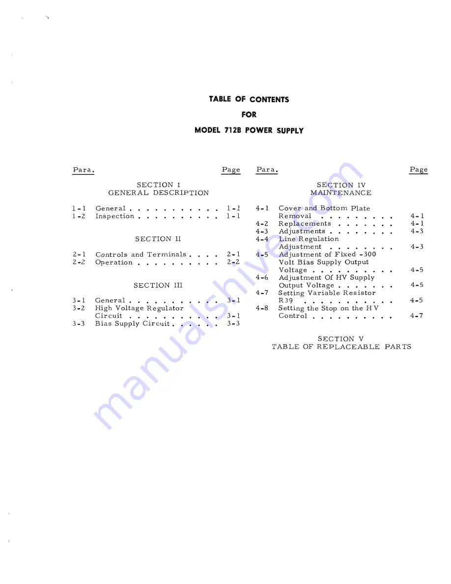 HP 712B Operating And Servicing Manual Download Page 4